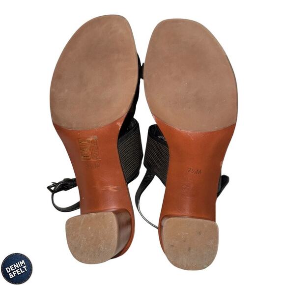 Tory Burch Lowell II Black Leather Logo Sandals Size 7.5M – Chic & Classic - Picture 10 of 14